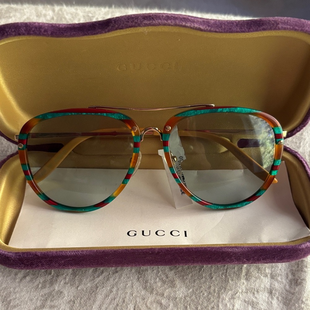 Gucci Multicolor Striped Sunglasses